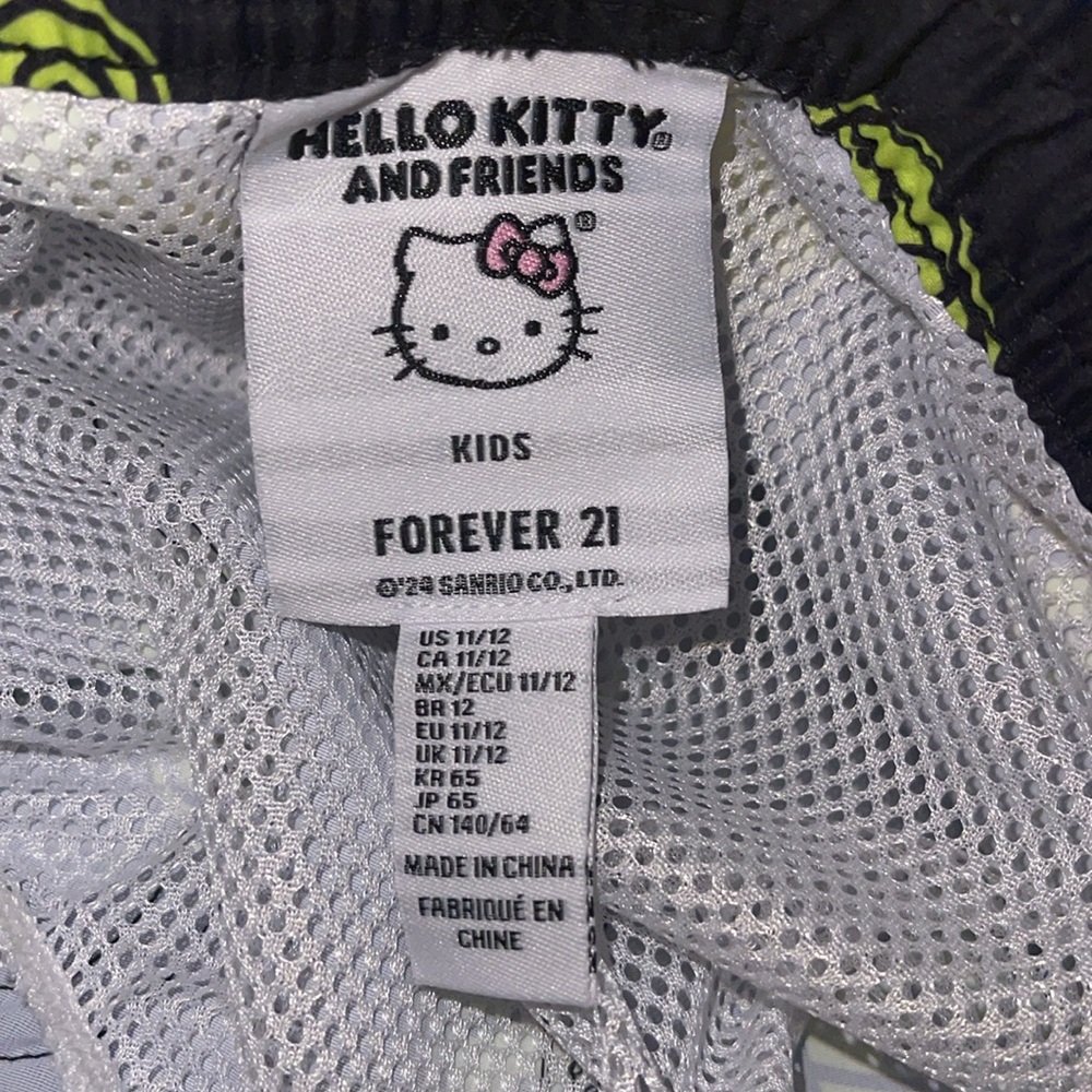 NEW Hello Kitty Keroppi Swim Trunks Boys Bathing Suit Swim Shorts Kids Frog Face - Picture 4 of 6